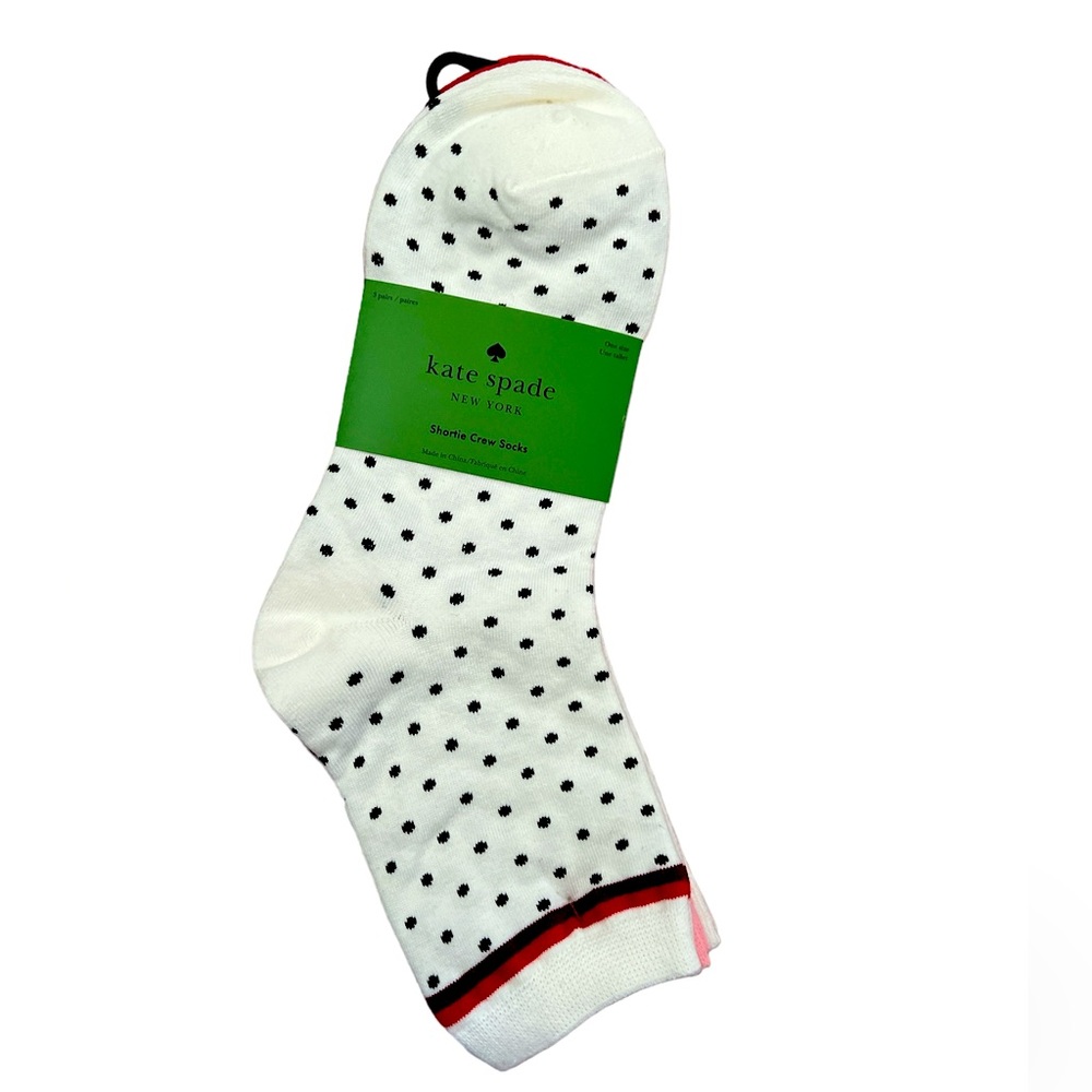 Kate Spade - 3 Pairs Shortie Crew Socks